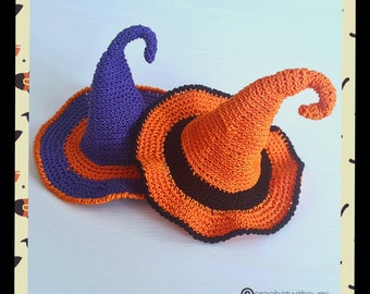Crochet Witch Hat Decorative Written PDF Pattern