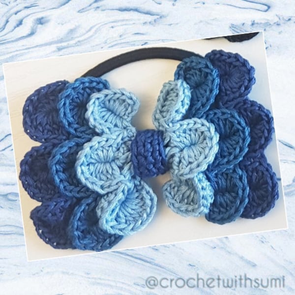 Patrón PDF de lazo de pelo de crochet