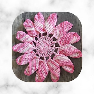 Crochet Petal Placemat Written PDF Pattern