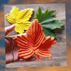 Crochet Maple Leaf Coaster Written PDF Pattern