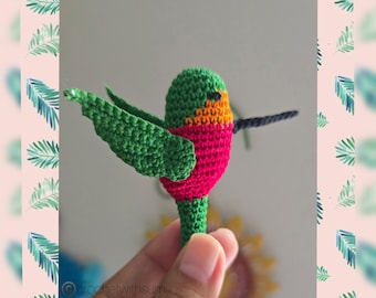 Patrón PDF de colibrí a crochet