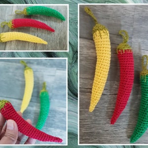 Crochet Chili Pepper Written PDF Pattern