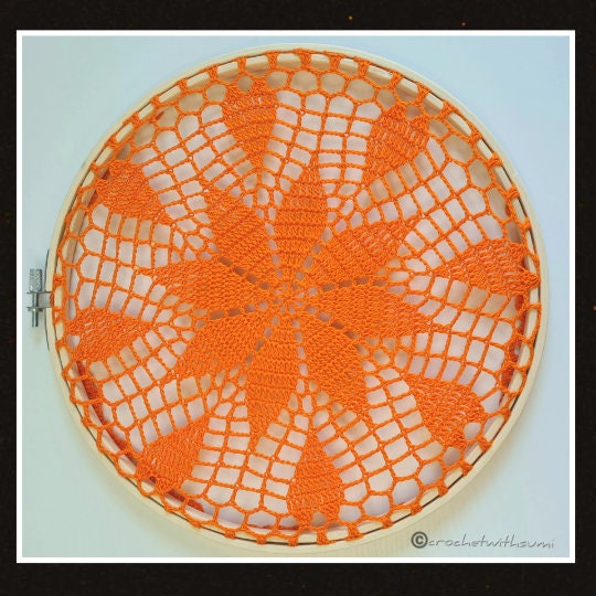 Crochet Heart Doily Written PDF Pattern Etsy