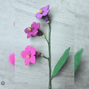 Crochet Bell Flower Branch Written PDF Pattern