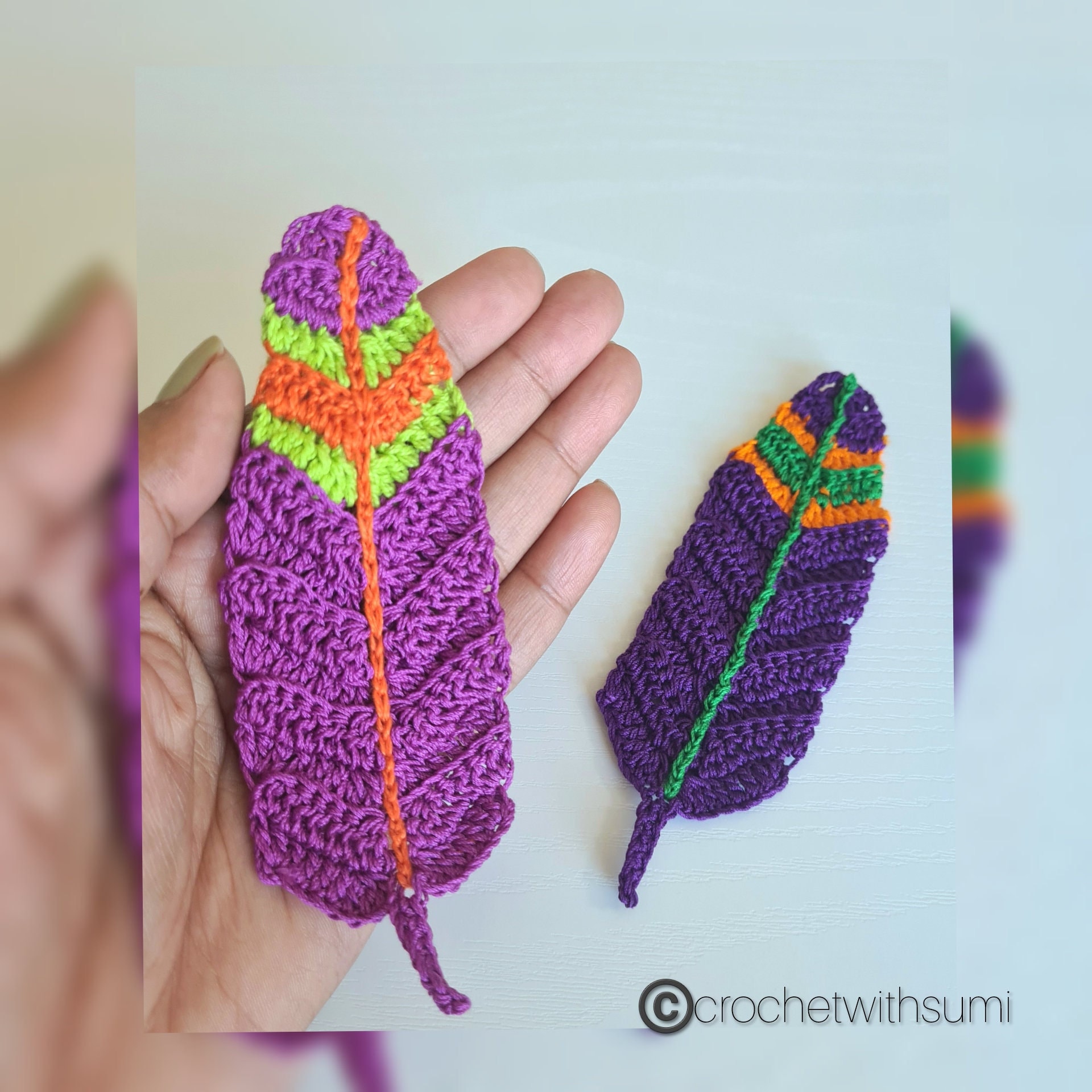 Crochet Feather Written PDF Pattern Etsy