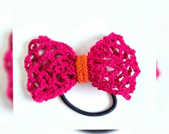 Crochet Bow Hair Tie Written PDF Pattern