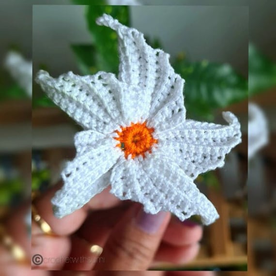 Crochet Arabian Jasmine Flower Written PDF Pattern - Etsy