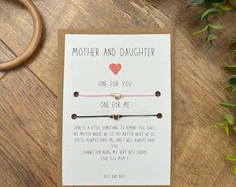 Mother & Daughter Wish Bracelets: Matching Gift Set