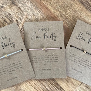 Hen Party / Personalised Hen party bride tribe wish bracelets / bride to be / Hen planning / team bride hen party favours / hen gifts hen do