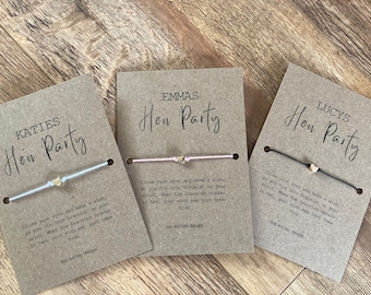 Personalised Hen Party Wish Bracelet: Bride Tribe Favor