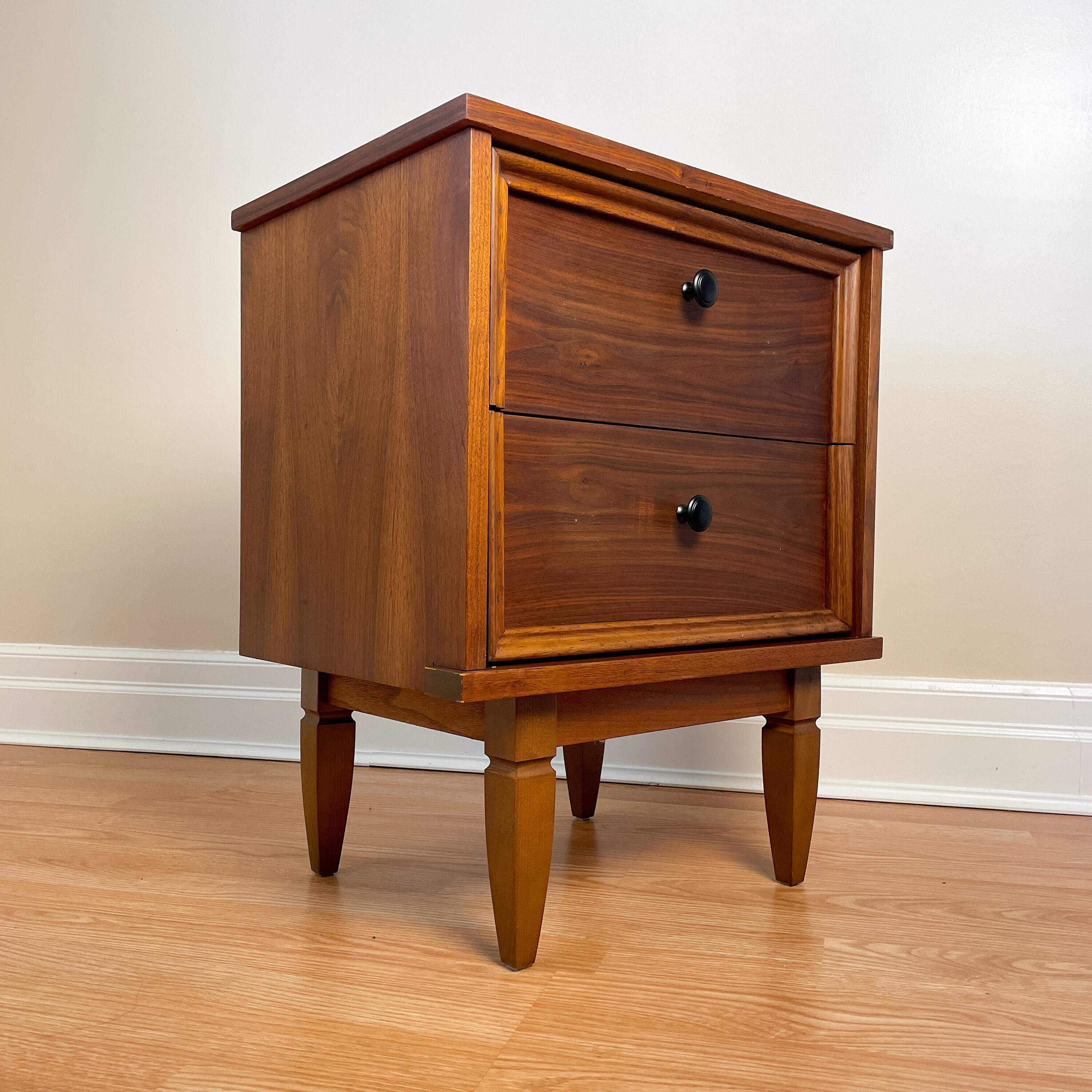 MCM Walnut Nightstand Etsy Canada