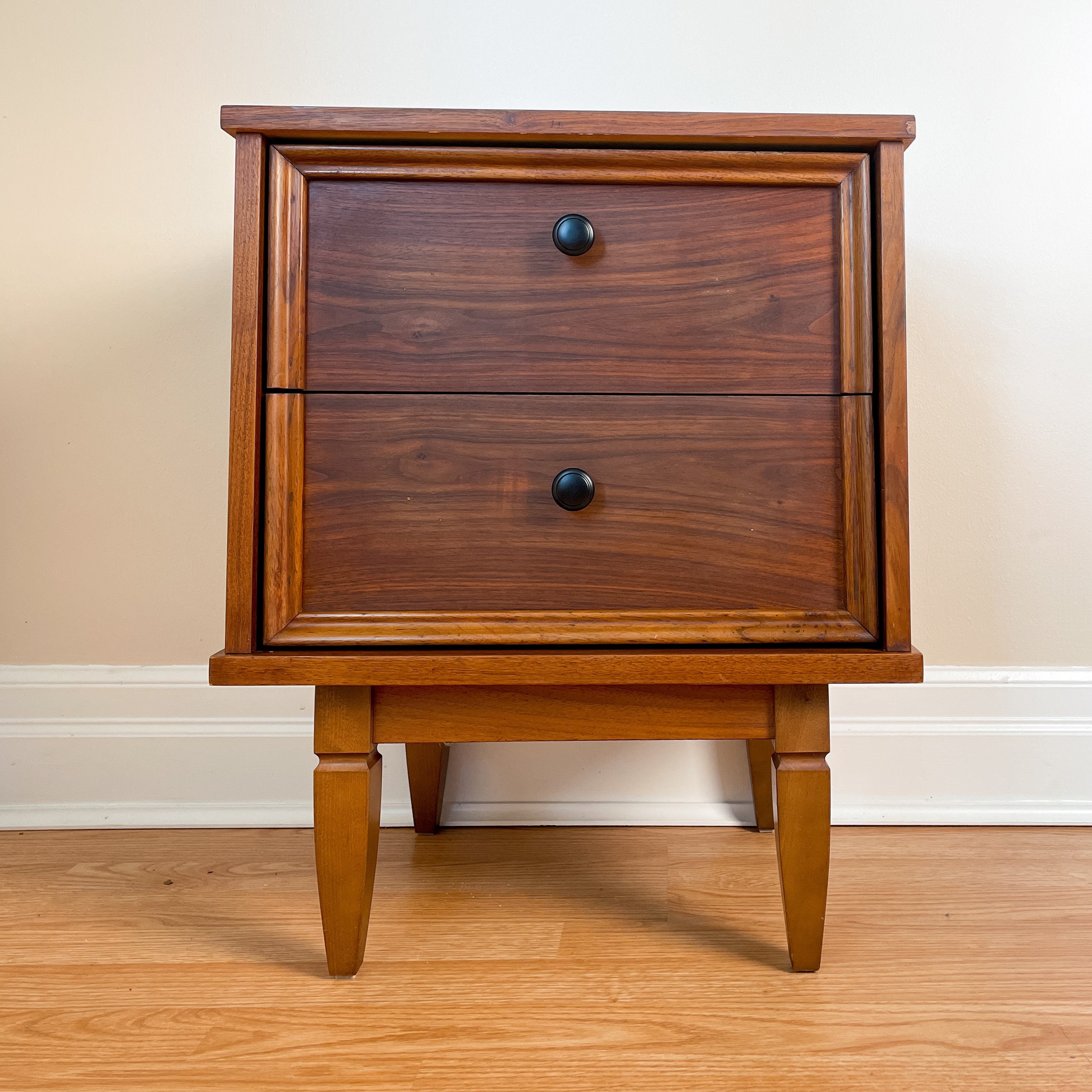 MCM Walnut Nightstand Etsy Canada