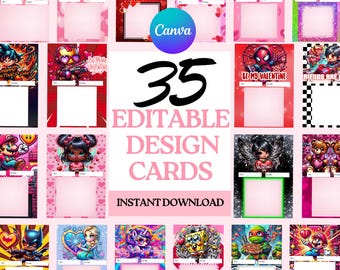 35 Alla hjärtans dag-kort: DIY utskrivbara mallar (CANVA)