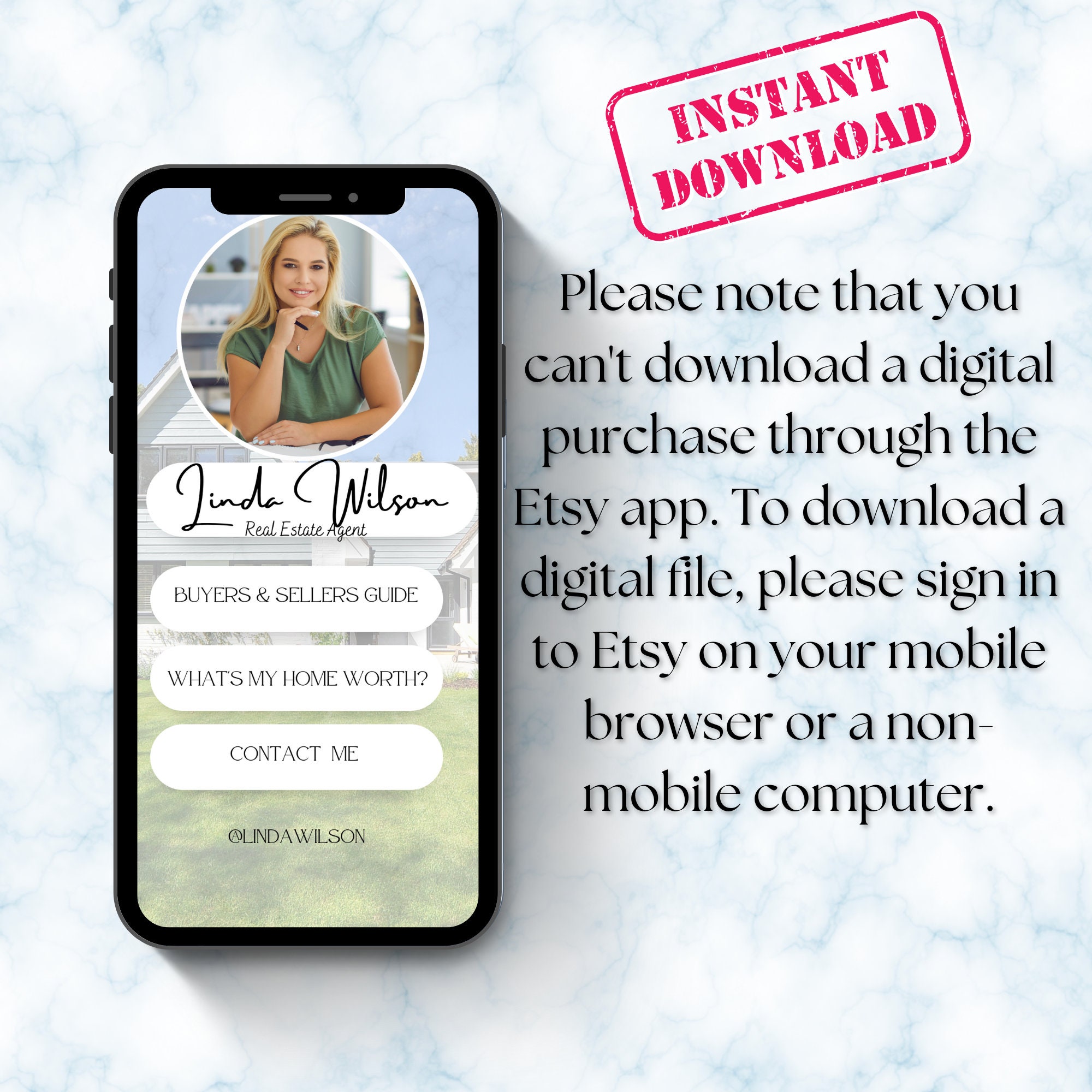 Link in Bio Template Real Estate Agent Instagram Landing - Etsy
