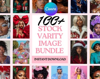 Afroamerikanische Frauen Stock Fotos: Haare & Make-up Vielfalt (Canva Template)