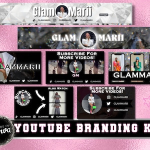 Editable YouTube Branding Kit: Canva Banner & Thumbnail Templates (PDF)