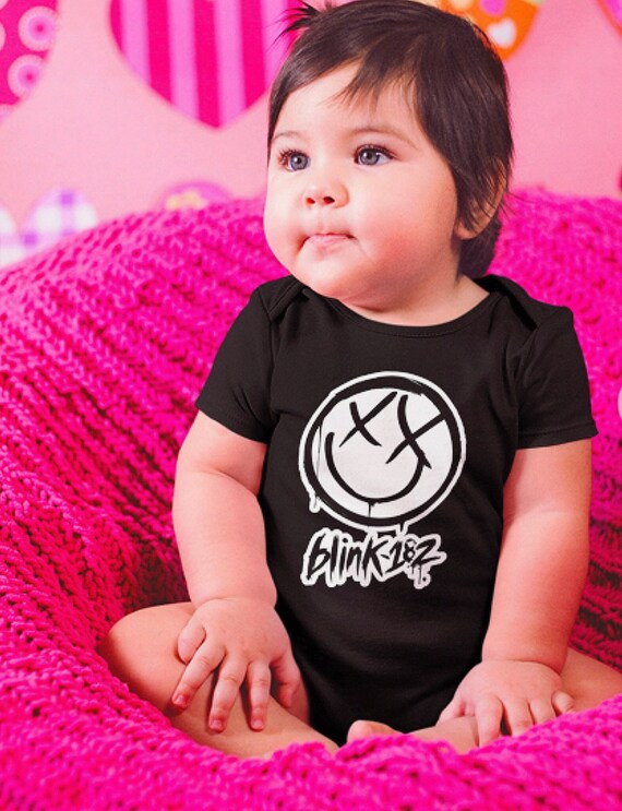 Chaleco para bebe Blink 182 mono de pop punk para bebe mono clasico de manga corta