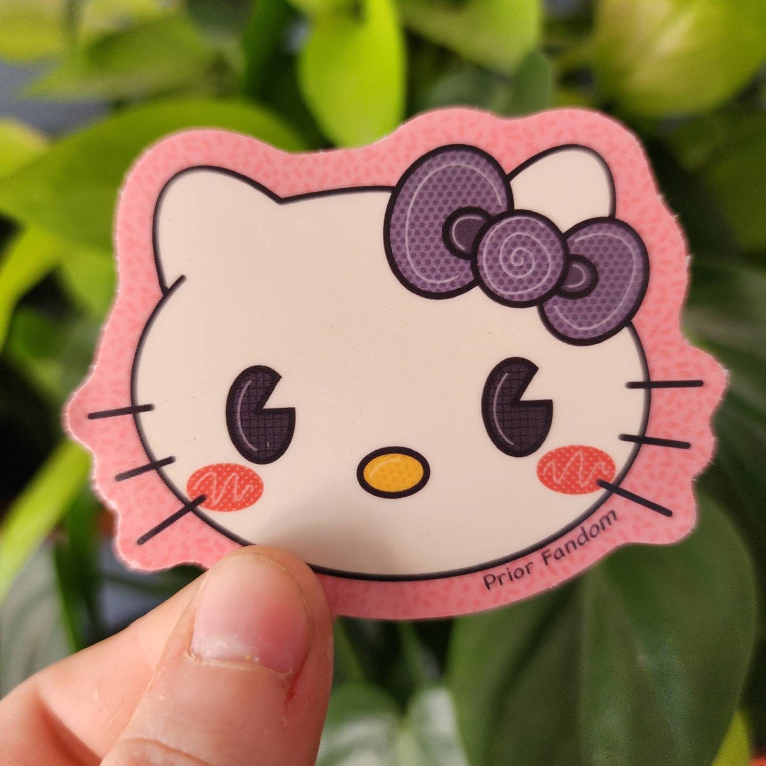 Pink Hello Kitty Vinyl Sticker, Retro Style, Vintage, Pastel, Kawaii, Cat Lover, Sanrio, Gamer