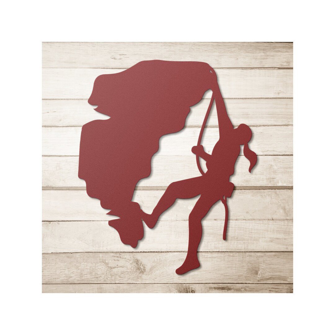 Metal Wall Art Metal Wall Decor Mountain Art Climber Wall Etsy