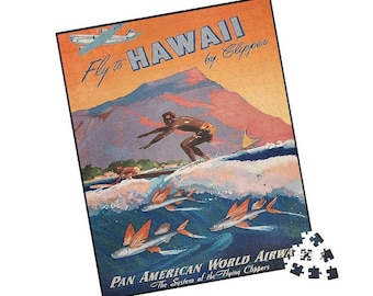 Pan Am Vintage Hawaiianisches Reise Poster Puzzle - 500 Teile Retro Paradies, Exotische Vibes, Nostalgische Dekoration Einzigartiges Geschenk für Puzzle Enthusiasten!