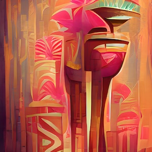 Tiki Art - Original Mid-Century Modern Artwork