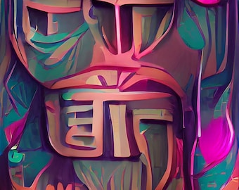 Star Wars Tiki Art - Boba Fett - Original Mid-Century Modern Artwork