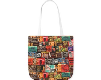 Vintage Tiki Restaurant Matchbook Totebag - Perfect Blend of Nostalgia Style and Retro Charm!