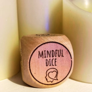 Mindfulness dice, Self care dice, Anxiety tool, Stress relief, Mental health gift,Self care gift,Stocking filler,Therapy gift,CBT activities