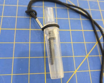 GC29 Unmarked Clear Plastic Duck Game Call With Lanyard