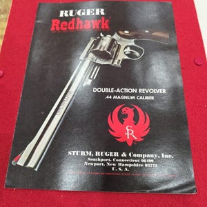 Brochure Ruger Redhawk VTG 1979: Catalogus vuurwapens afbeelding 1