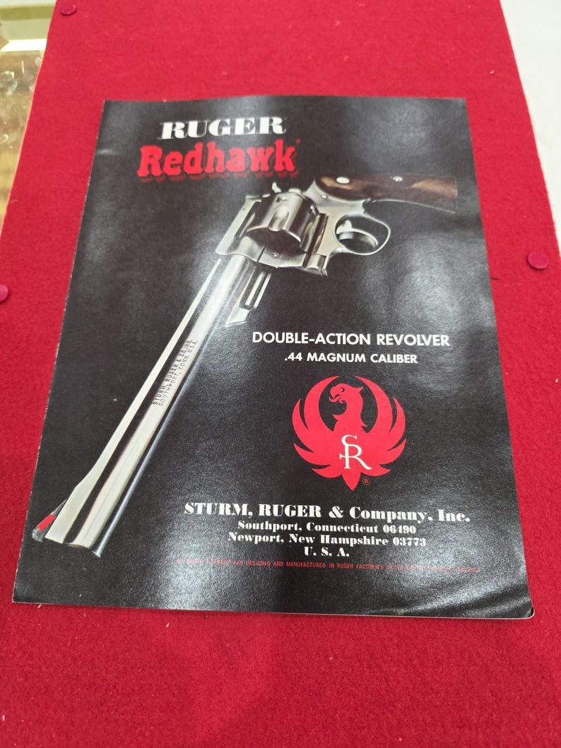 Brochure Ruger Redhawk VTG 1979: Catalogus vuurwapens afbeelding 1