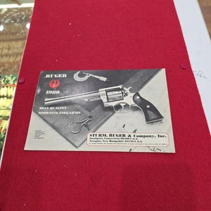 VTG 1980 Ruger Firearms Gun Catalog Brochure image 1