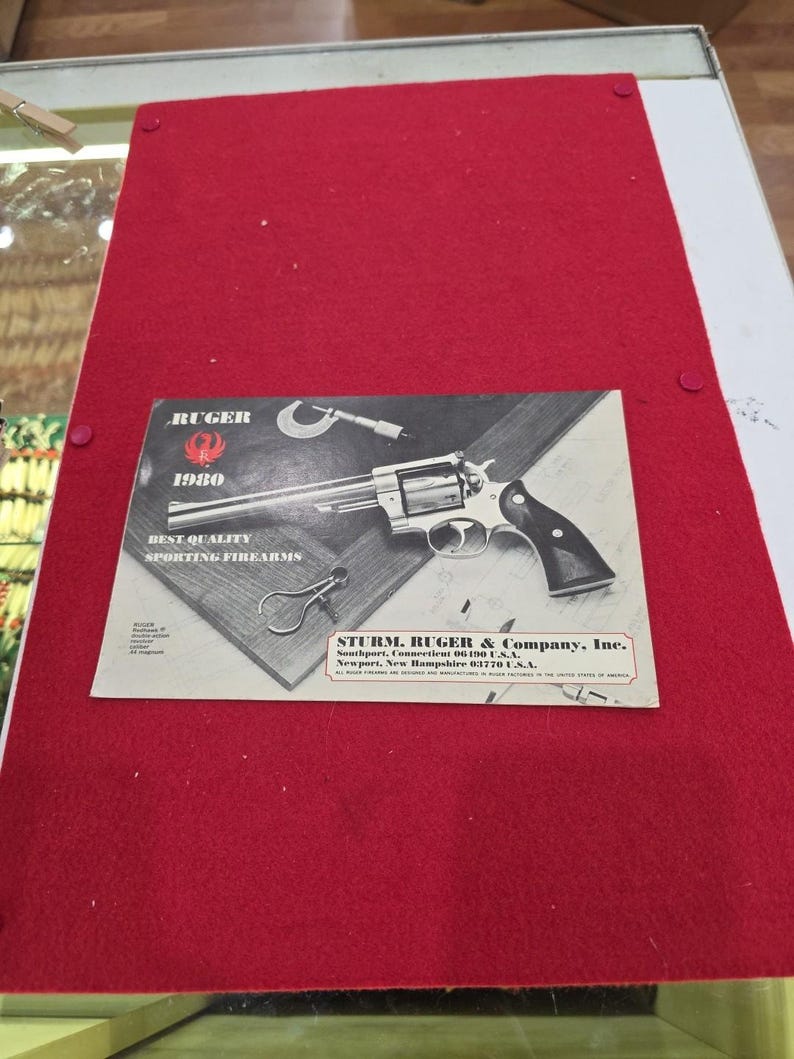 VTG 1980 Ruger Firearms Gun Catalog Brochure image 1