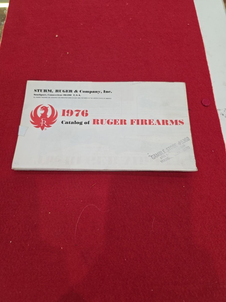 Catálogo de armas Ruger de 1976 (VTG) imagen 1
