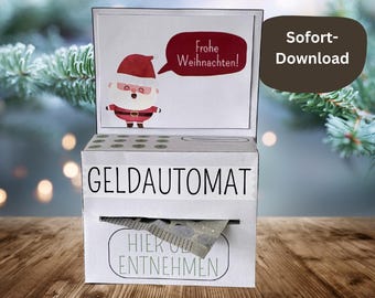 クリスマスマネーギフト I DIY クリスマスギフトアイデア I 紙幣用 ATM I デジタル PDF インスタントダウンロード