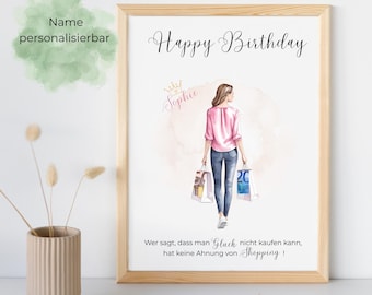 女性の誕生日にパーソナライズできる現金ギフト I 誕生日プレゼントのアイデア I 即時ダウンロード I 女性へのギフトのアイデア I 個人向け
