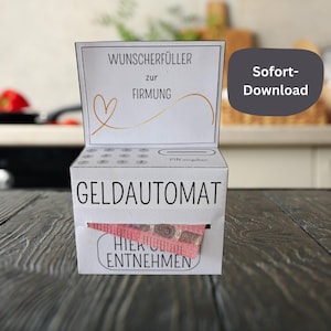 Kreatives Geldgeschenk zur Firmung I Geldgeschenk Geldautomat Bastelset I DIY Geschenkidee I Geldscheine verschenken