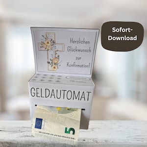 Geldgeschenk Geldautomat Bastelset – Kreatives Geldgeschenk zur Konfirmation I DIY Geschenkidee I Geldscheine verschenken