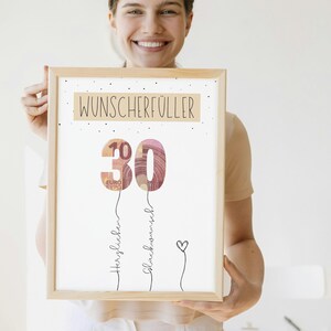 Personalized birthday gift for money I Digital money gift for 30th birthday | Digital birthday gift to print