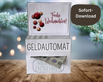 クリスマスマネーギフト I DIY クリスマスギフトアイデア I 紙幣用 ATM I デジタル PDF インスタントダウンロード