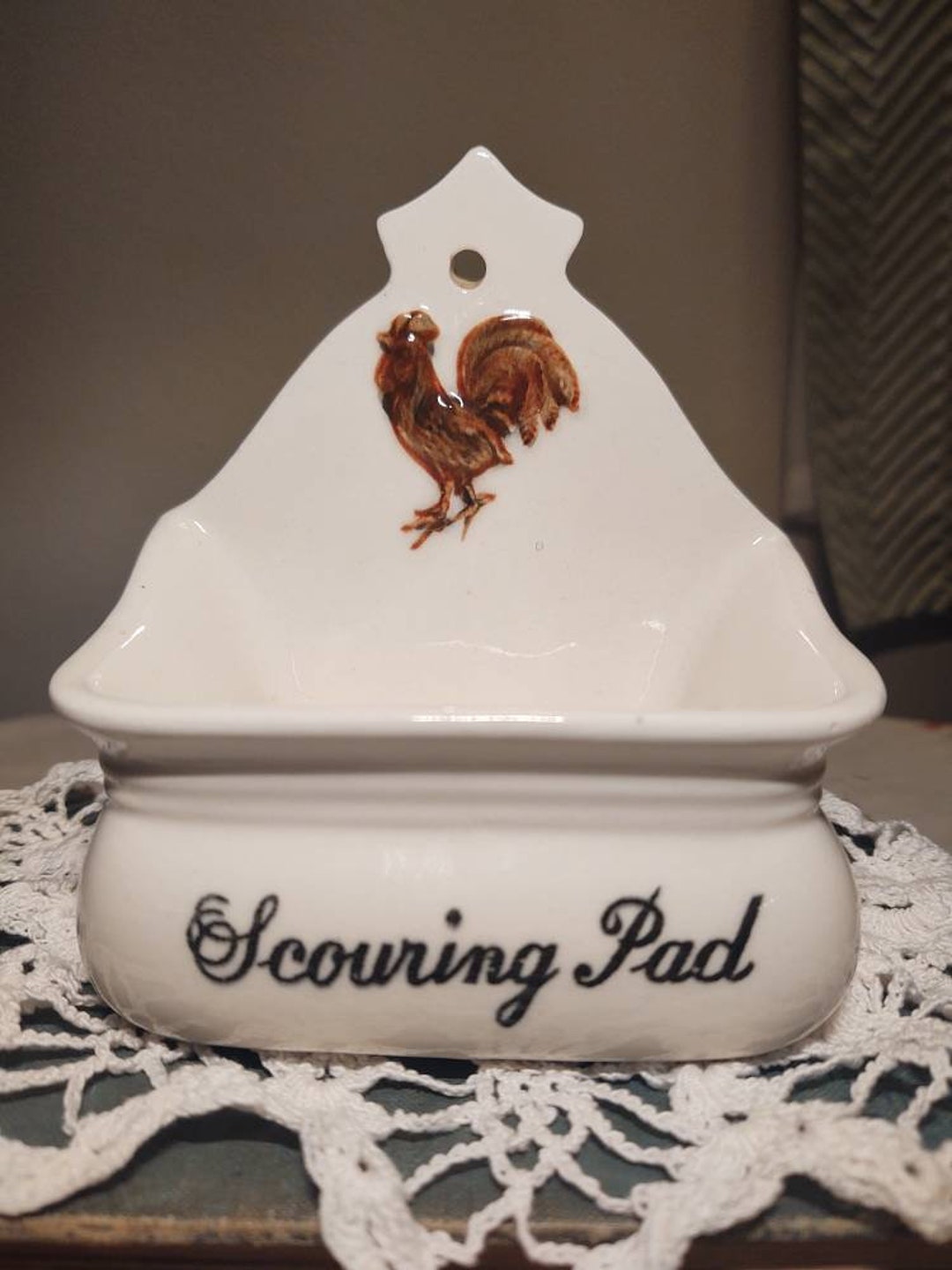 Scouring Pad Holder, Farmhouse Sink Design, 1950's, Ceramic Etsy