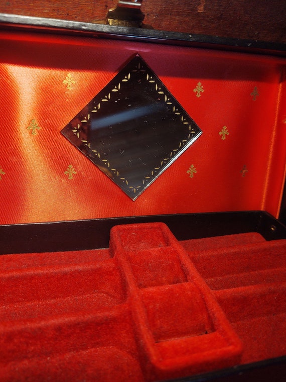 Mele Jewelry Box, Black w/Red Satin Lining - image 7