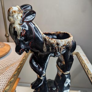 McCoy Pottery, Donkey Planter, Drip Glaze, USA