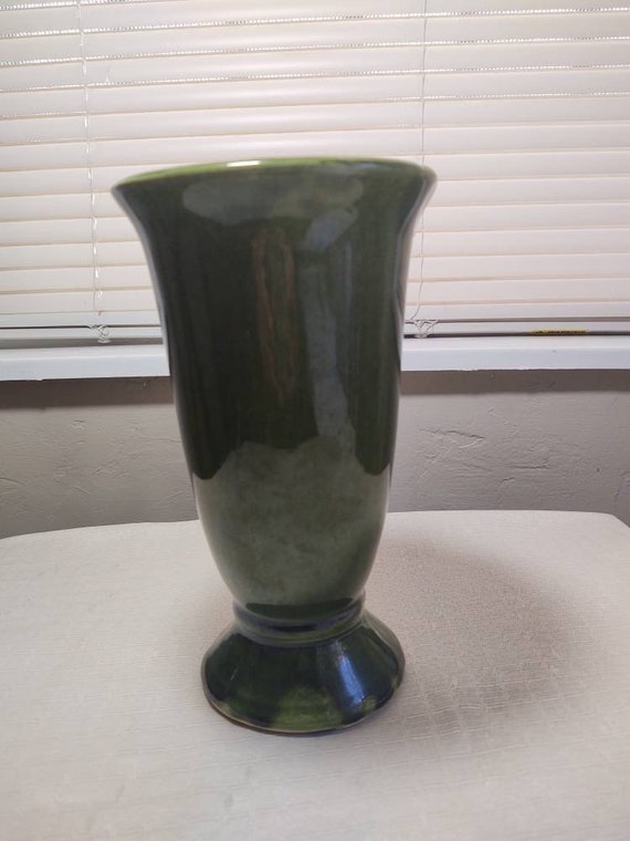 Haeger Pottery Vase Green From 1970's Etsy