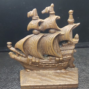 Metal Ship Bookend