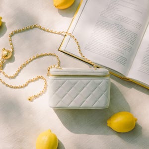 Bolso bandolera compacto de piel acolchada: elegante y elegante bolso de hombro para mujer, regalo perfecto para ella, bolso de piel auténtica para esposa