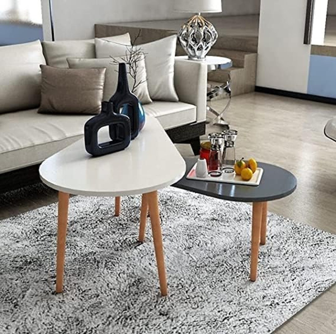 Flora Design Pera Coffee Table white & Gray - Etsy