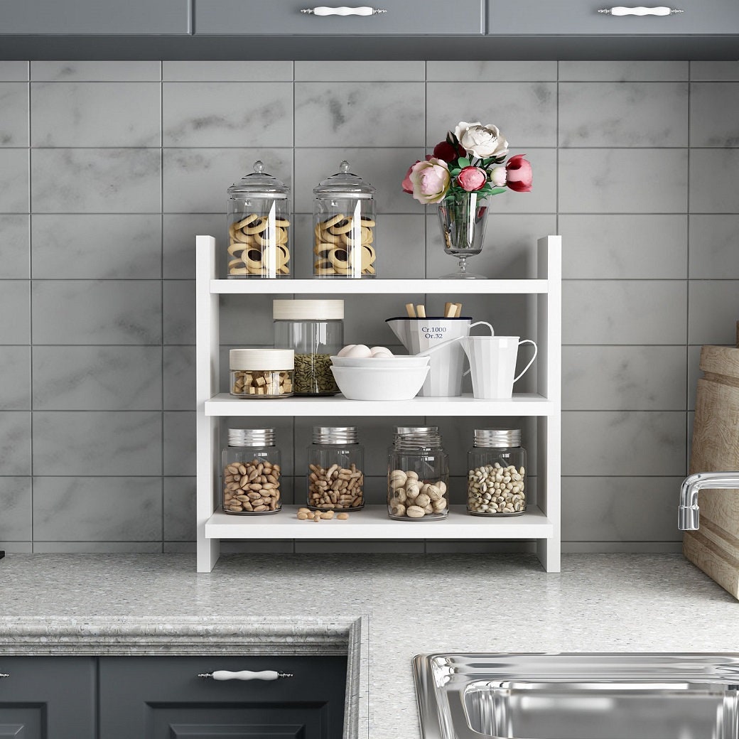 Kitchen Shelf Spices Countertop Shelf Home Gifts W 17.25 / H Etsy