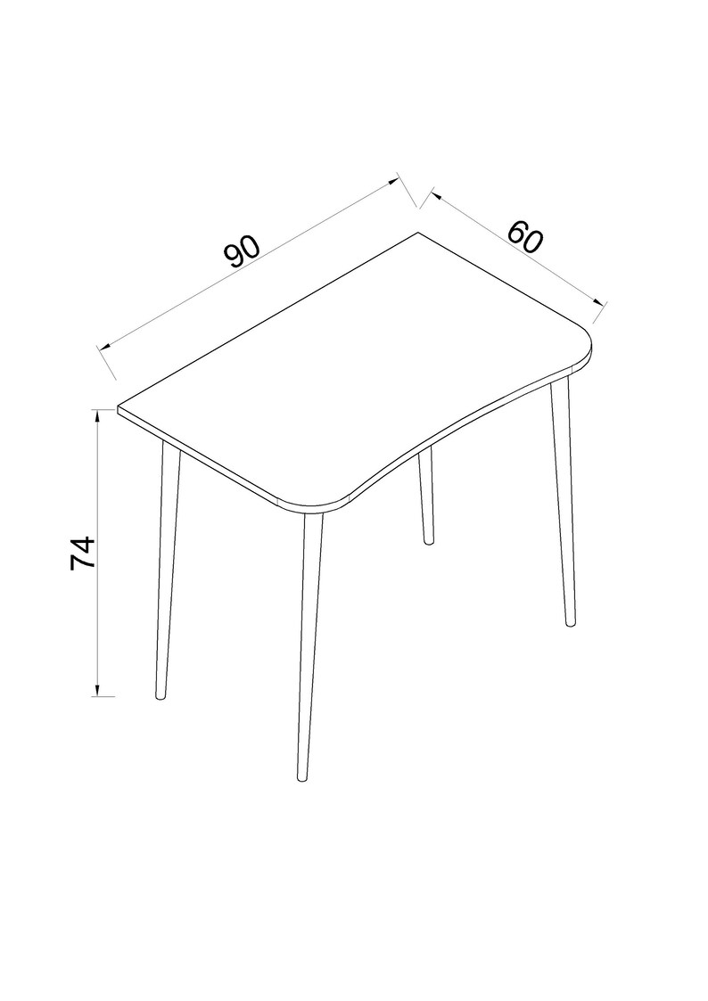 Wooden Study Desk Modern Office Table Plain Working Desk Etsy