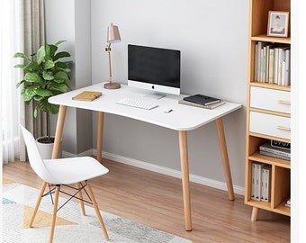 study table for home Wooden Study Desk - Modern Office Table - Plain Working Desk